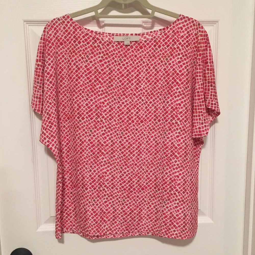 LOFT Pink Blouse - Sz Lg